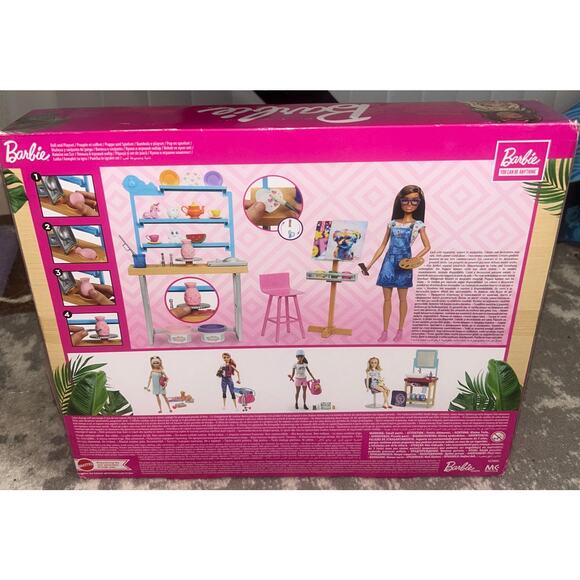 Mattel Barbie Relax & Create Art Studio Doll Playset - New in Box!